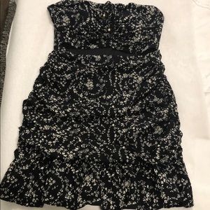 Saboskirt ruched strapless cutout dress